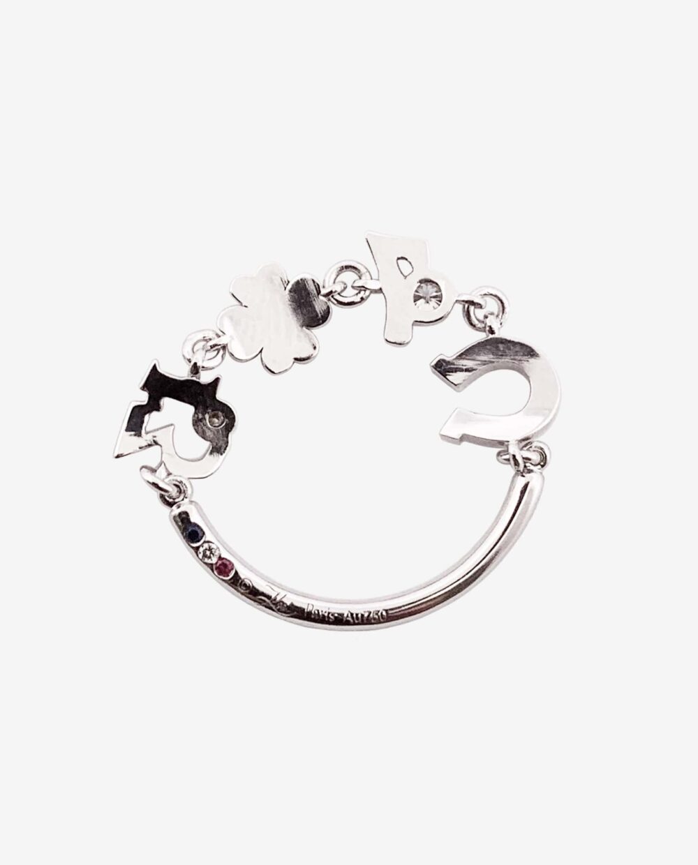 Bague Chance or blanc tsavorites